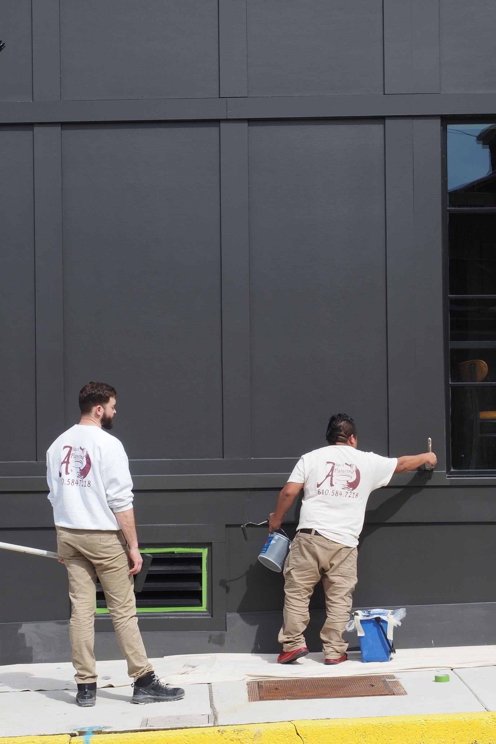 Commercial painters at work